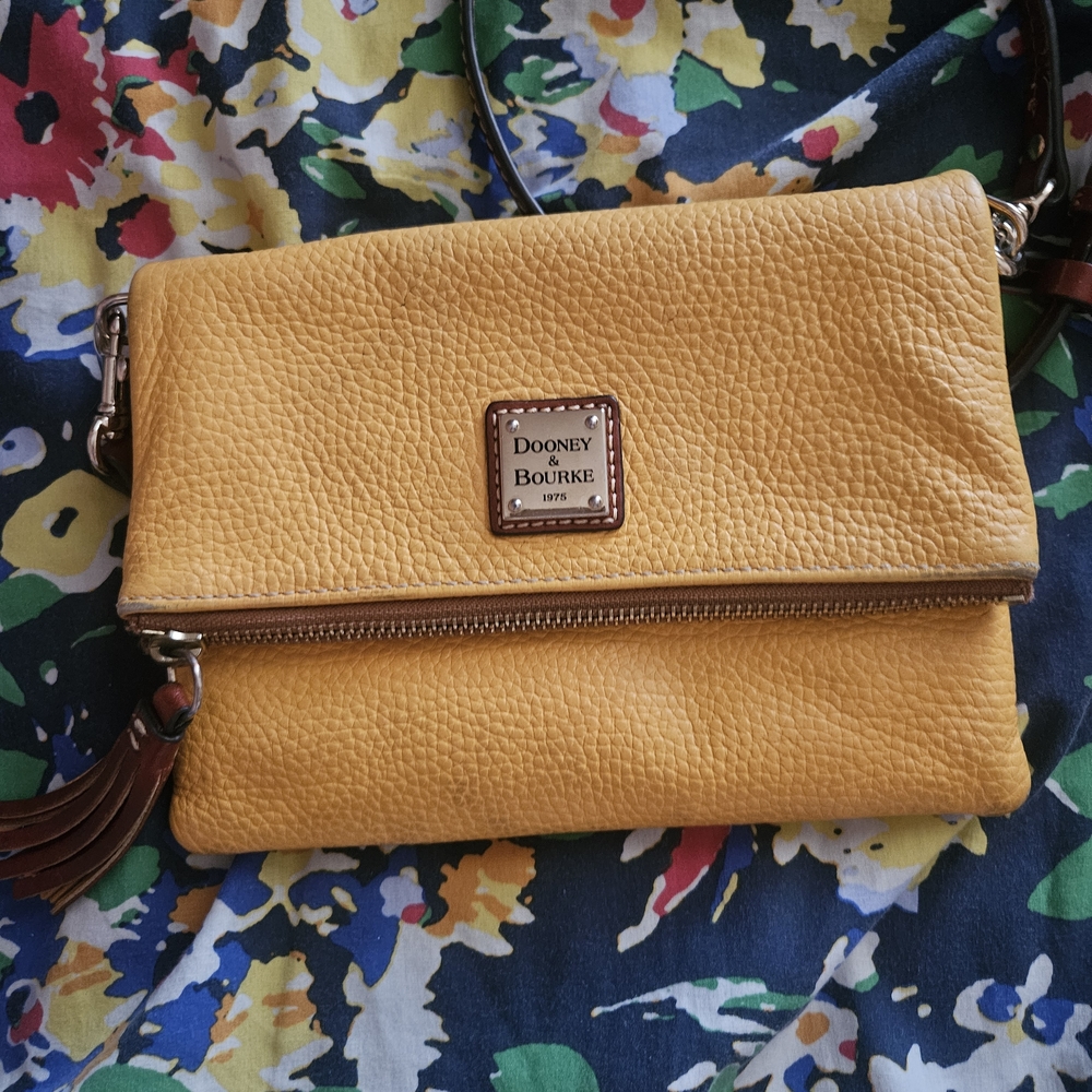 Dooney & Bourke Yellow Leather Clutch